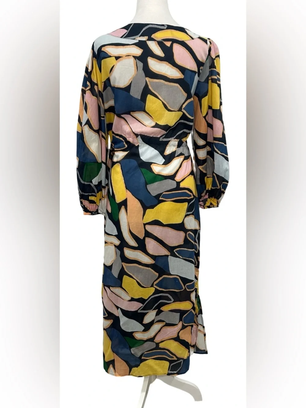 Free Destination Beach Maxi Cover Up Dress S M L Cotton Tassel Resort Boho Print - Picture 7 of 11